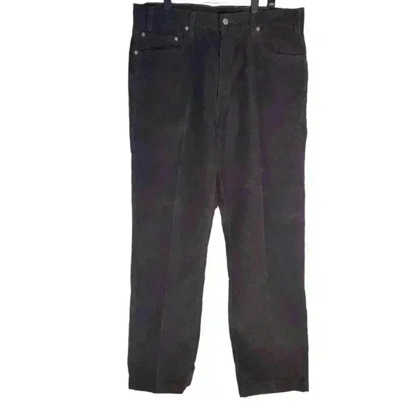 LEVI'S 505 straight fit Dark Brown corduroy pants jeans 36x32 Vintage Tag 90s - Picture 1 of 8